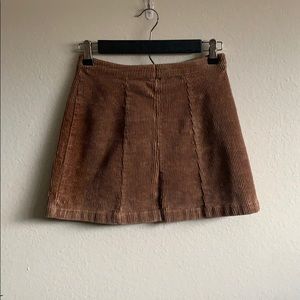 Corduroy mini skirt